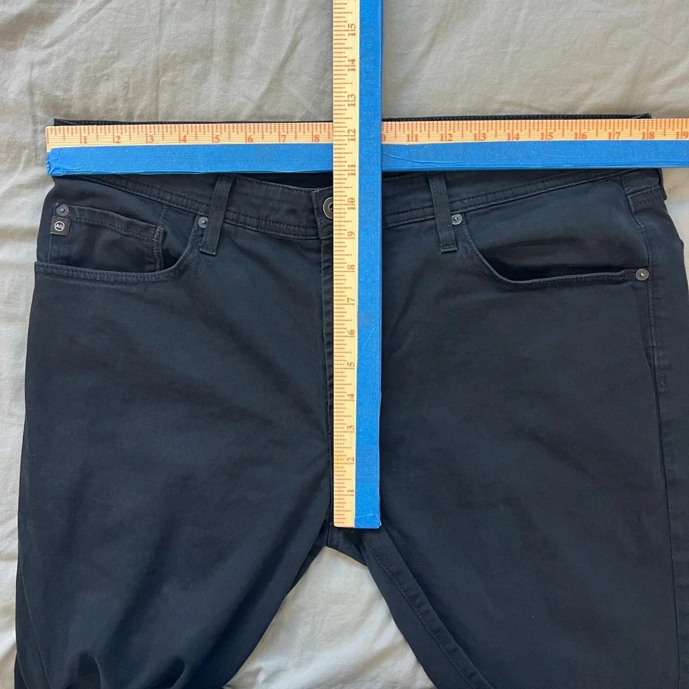 AG Adriano Goldschmied The Protege Straight Leg Mens Jeans 36x34 Black Stretch‎